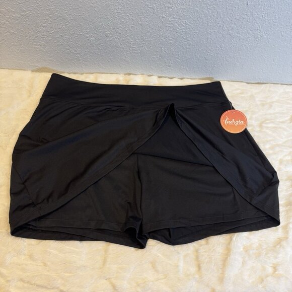 Inerzia Athleisure Skirt Skort Womens Size 3X Black Stretchy Comfy Golf Tennis - Picture 4 of 7
